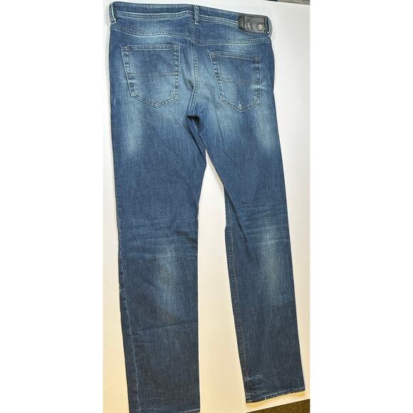 Diesel Buster Jeans Mens Regular Slim Tapered Stretch Tag is 34x34 Distressed - Picture 2 of 16
